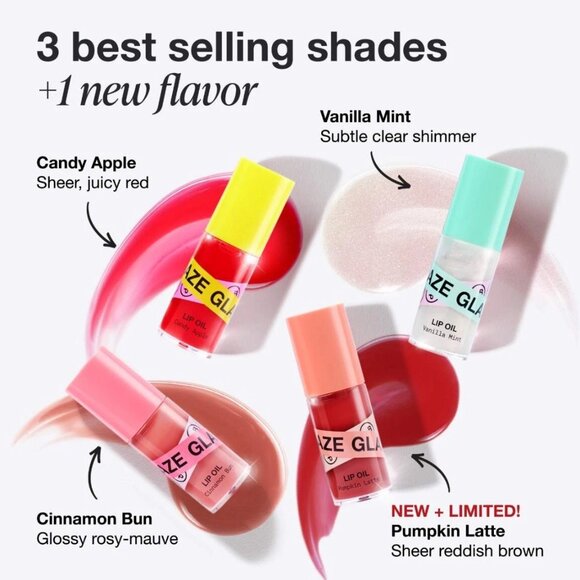 NEW iNNBEAUTY PROJECT Glaze For Days Lip Oil Holiday Kit Limited Edition 4 Pack